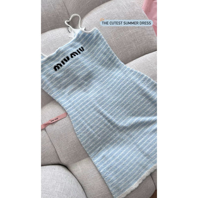 Miu Miu blue stripes dress