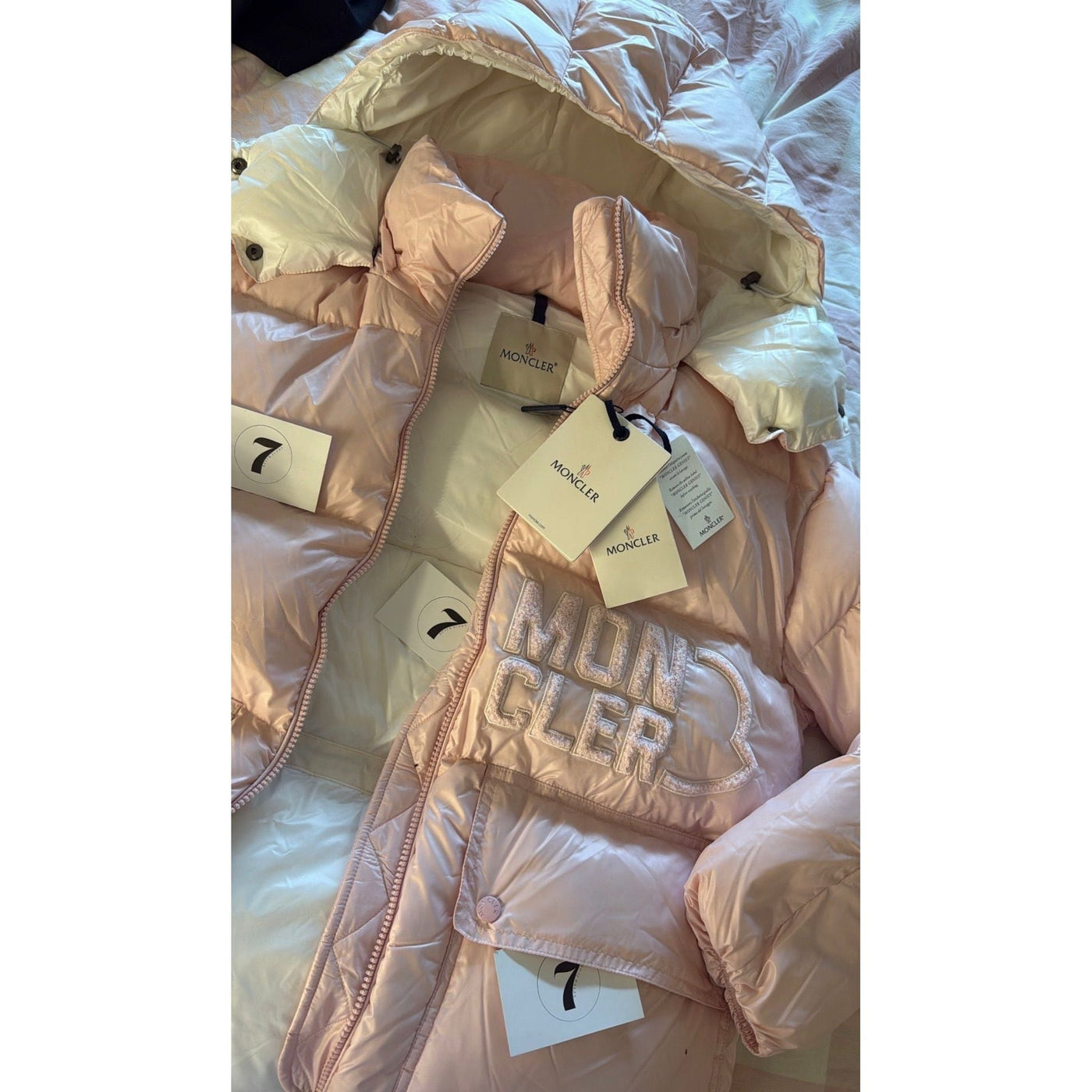 Moncler coat baby pink